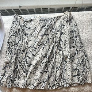 Reformation mini skirt with slit